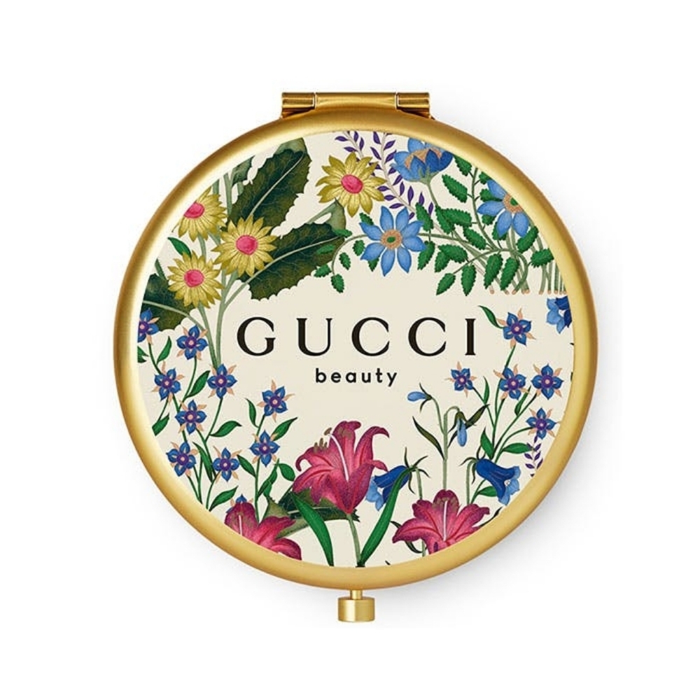 Gucci Beauty Floral Beauty Makeup Mirror With Pouch GWP New